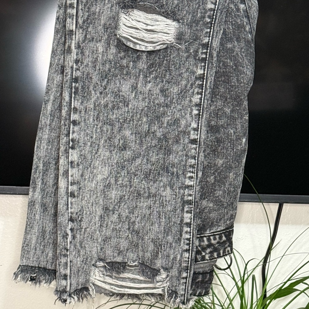 Distressed Gray Denim jeans